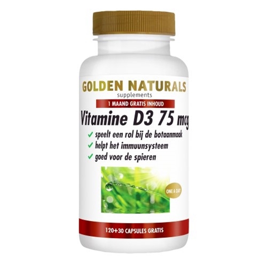 GOLDEN NATURALS VITAMINE D3 75 MCG 12030ST